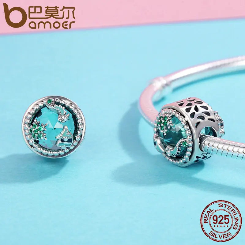 New Genuine 925 Sterling Silver Mystery Ocean Charms Beads fit Women Charm Bracelets DIY Stone Jewelry - Madeinsea©