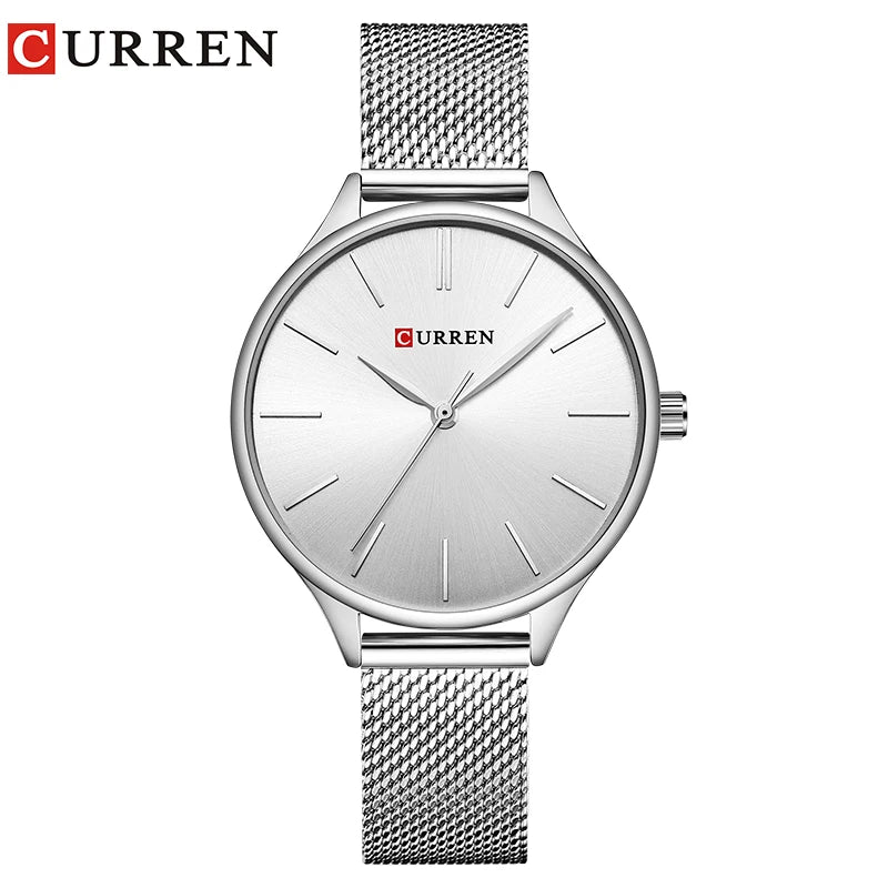 CURREN Simple Watches Hot Sale Wristwatches Women brand Fashion Dress Ladies Bracelet Watch Rose Gold Clock Gifts