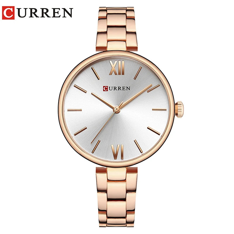 CURREN Women Watch Fashion Luxury Watch Reloj Mujer Stainless Steel  Female Clock Quartz Bracelet Wrist Watch Clock Gift