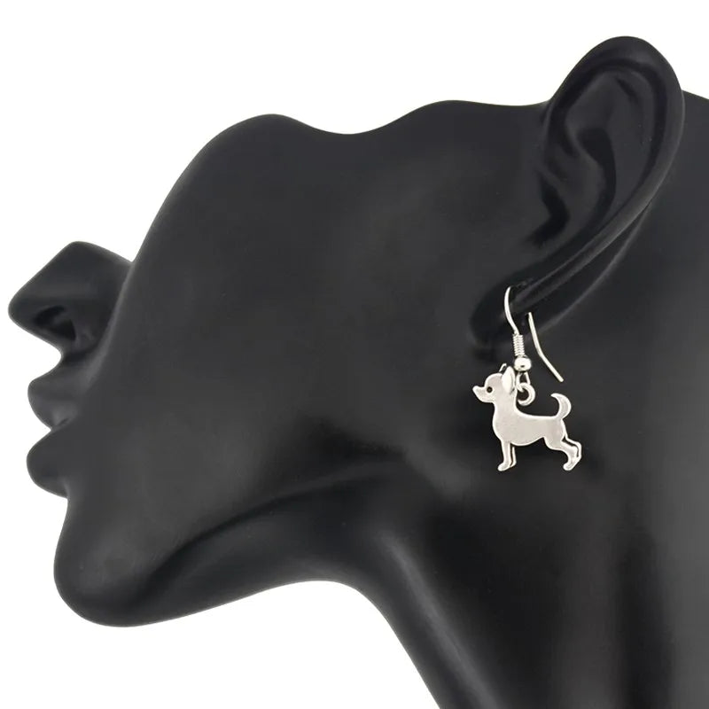 New Vintage Hippie Tiny Chihuahua Drop Earring Boho Dog Big Earrings For Women Brinco Earings Fashion Jewelry Pendientes Mujer