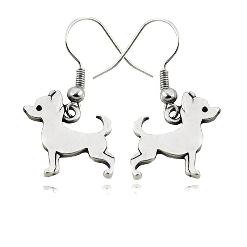 New Vintage Hippie Tiny Chihuahua Drop Earring Boho Dog Big Earrings For Women Brinco Earings Fashion Jewelry Pendientes Mujer