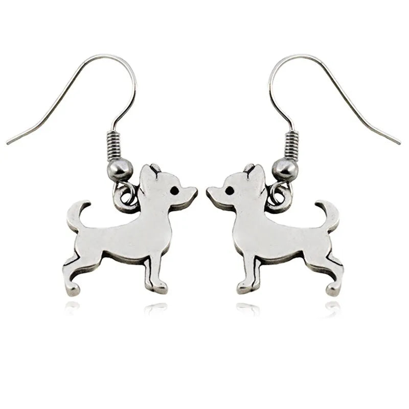 New Vintage Hippie Tiny Chihuahua Drop Earring Boho Dog Big Earrings For Women Brinco Earings Fashion Jewelry Pendientes Mujer