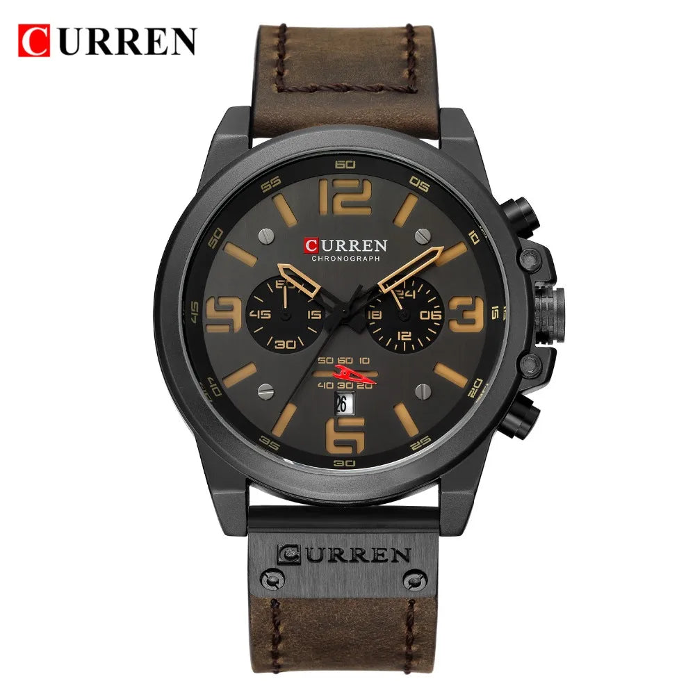 New Men Watch CURREN Top Brand Luxury Mens Quartz Wristwatches Male Leather Military Date Sport Watches Relogio Masculino