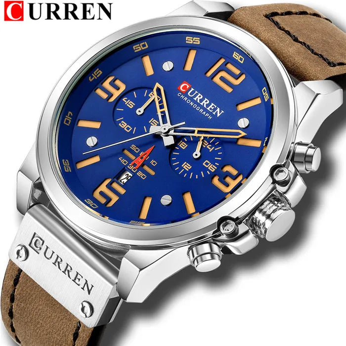 Top Brand Luxury CURREN 2018 Fashion Leather Strap Quartz Men Watches Casual Date Business Male Wristwatches Montre Homme