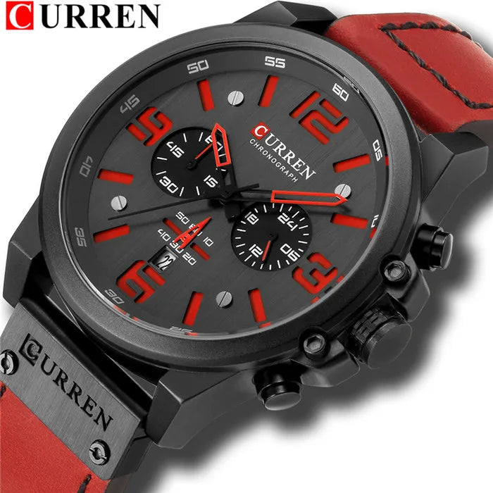 Top Brand Luxury CURREN 2018 Fashion Leather Strap Quartz Men Watches Casual Date Business Male Wristwatches Montre Homme
