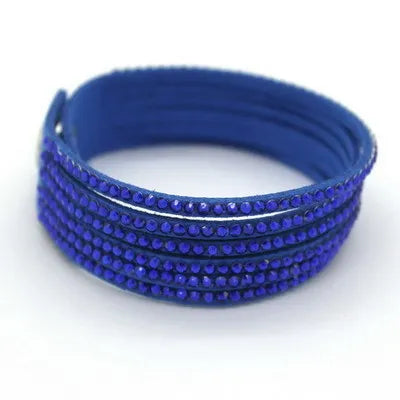 TYO Popular Purple Leather Bracelet Woman Good Fashion Jewelry Accessories Classic Bangles Birthday Gift Wholesale Dropshipping