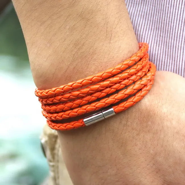 TYO Fashion 5 Layer Leather Bracelets & Charm Bangle Handmade Round Rope Turn Buckle Bracelet For Women Men Low Price Wholesale - Madeinsea©