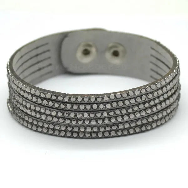 TYO Popular Purple Leather Bracelet Woman Good Fashion Jewelry Accessories Classic Bangles Birthday Gift Wholesale Dropshipping