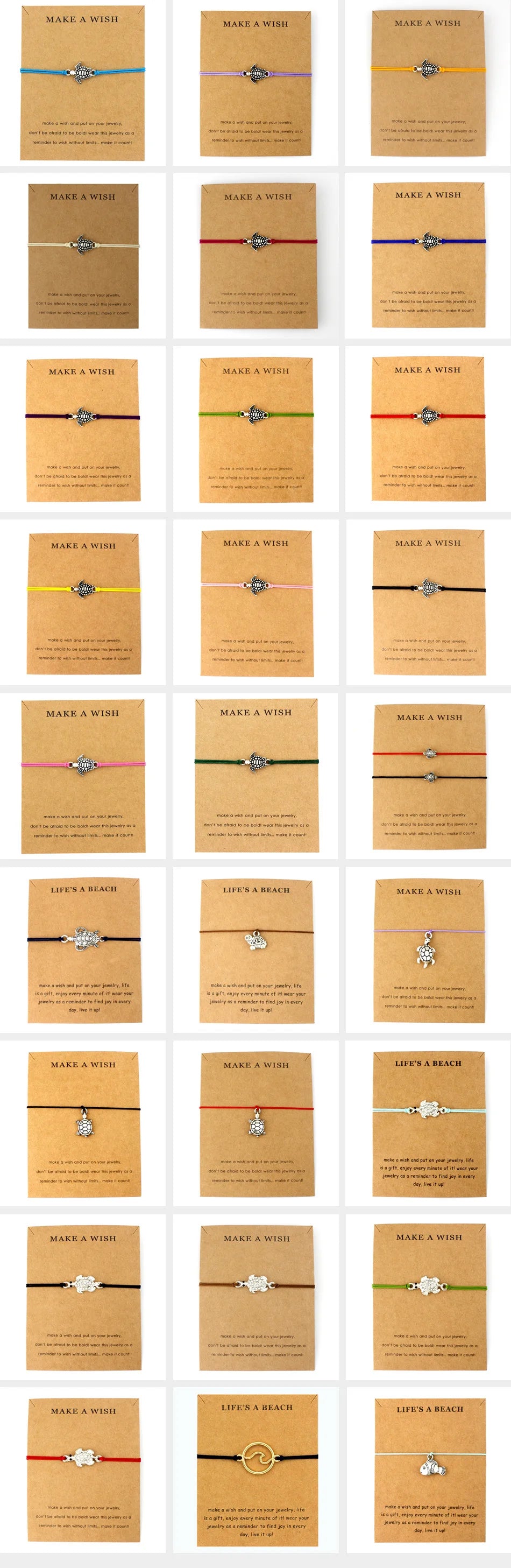 Ocean Waves Beach Nautical Surfing Adjustable Bracelets Sea Turtle Charms Women Men Boys Girls Unisex Jewelry Drop Shipping