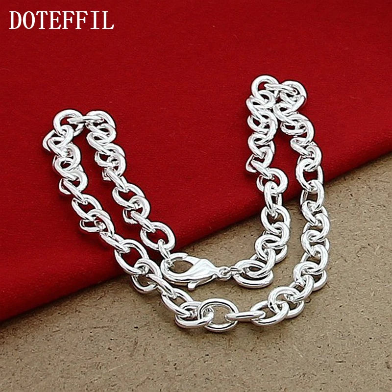 DOTEFFIL 925 Sterling Silver 18 Inch Original Basic Chain Necklace Lobster Clasp For Women Men Jewelry
