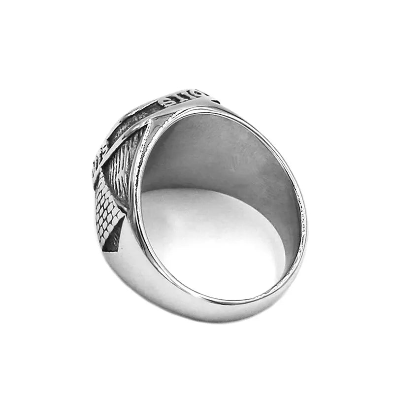 Illuminati Pyramide Ägyptischen Auge Ring Edelstahl Schmuck Mode Pyramiden von Ägypten Sterne Biker Herren Ring Großhandel SWR0929A