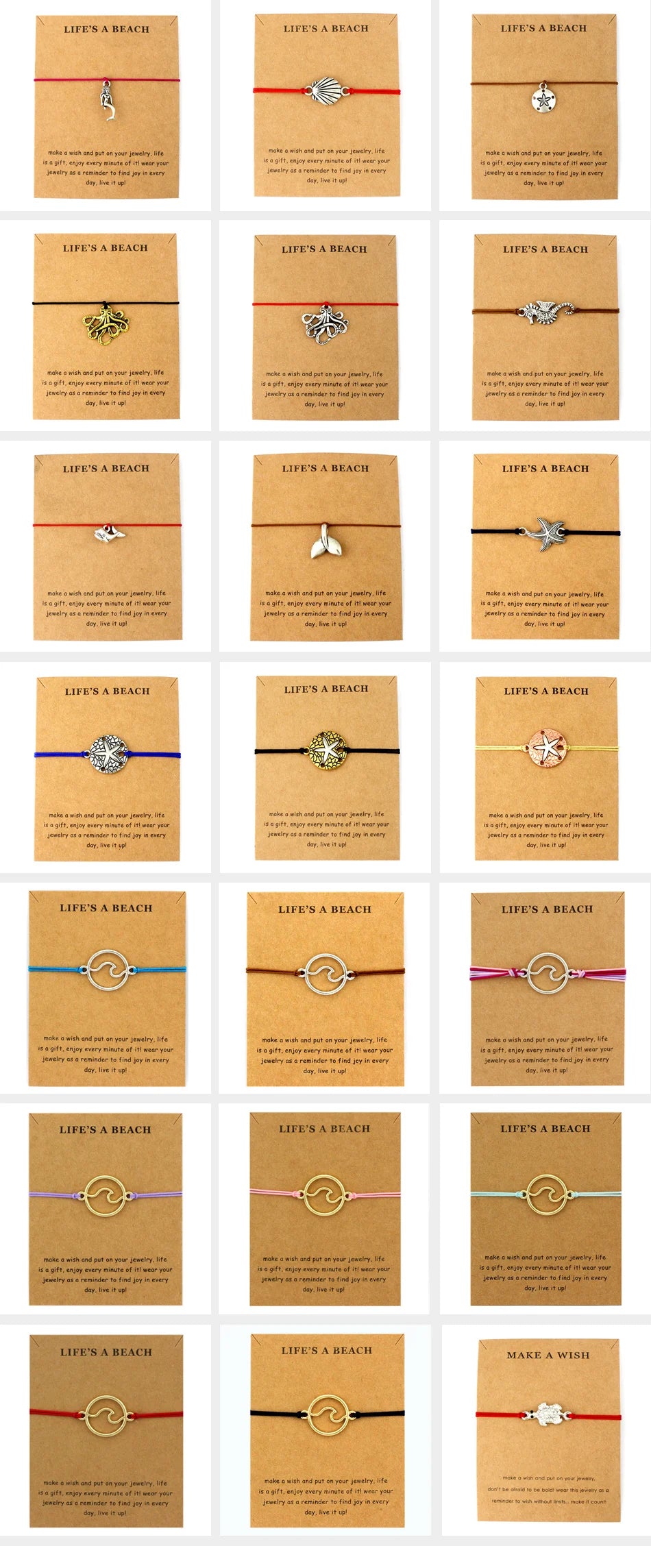 Ocean Waves Beach Nautical Surfing Adjustable Bracelets Sea Turtle Charms Women Men Boys Girls Unisex Jewelry Drop Shipping