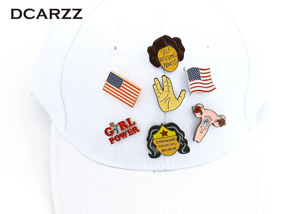 DCARZZ USA Flag Badge Brooches Lapel Pin Country Badges Enamel PinsFashion Jewelry Brooches for Women Cute Gift - Madeinsea©