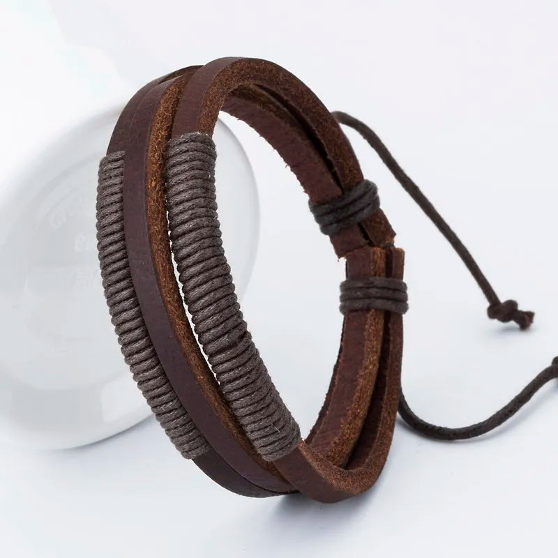 Bracelets pour hommes TYO New Fashion Anchor en cuir, bracelets joncs populaires à faire soi-même, bracelets à breloques tissés à la main, Pulseras !