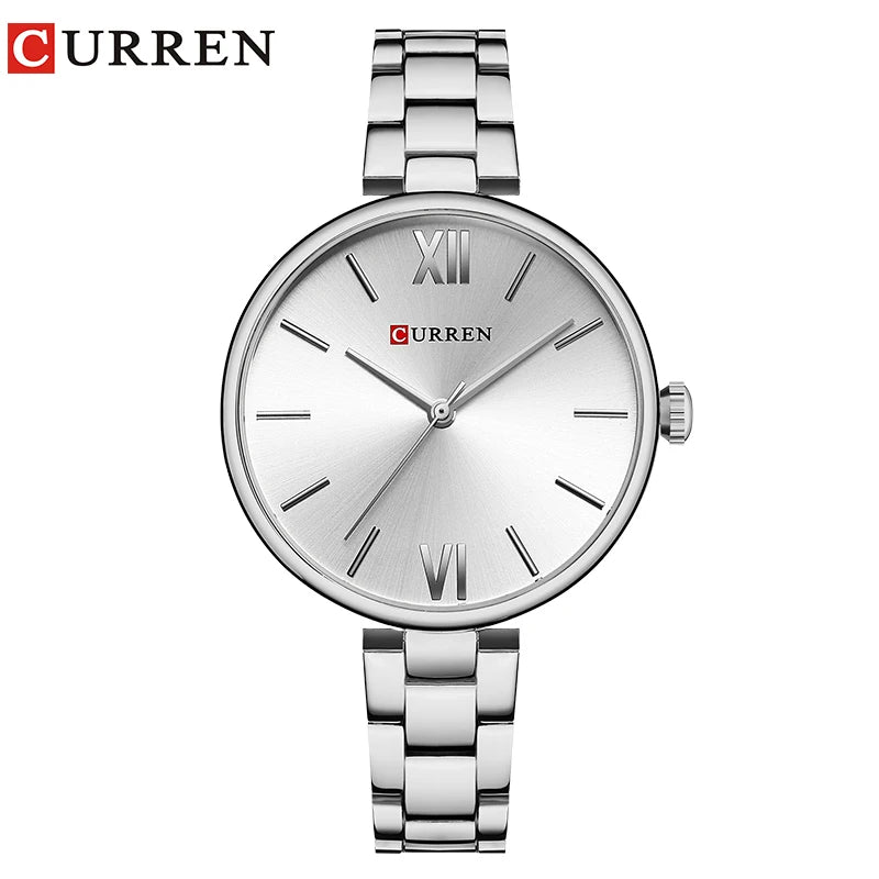 CURREN Women Watch Fashion Luxury Watch Reloj Mujer Stainless Steel  Female Clock Quartz Bracelet Wrist Watch Clock Gift
