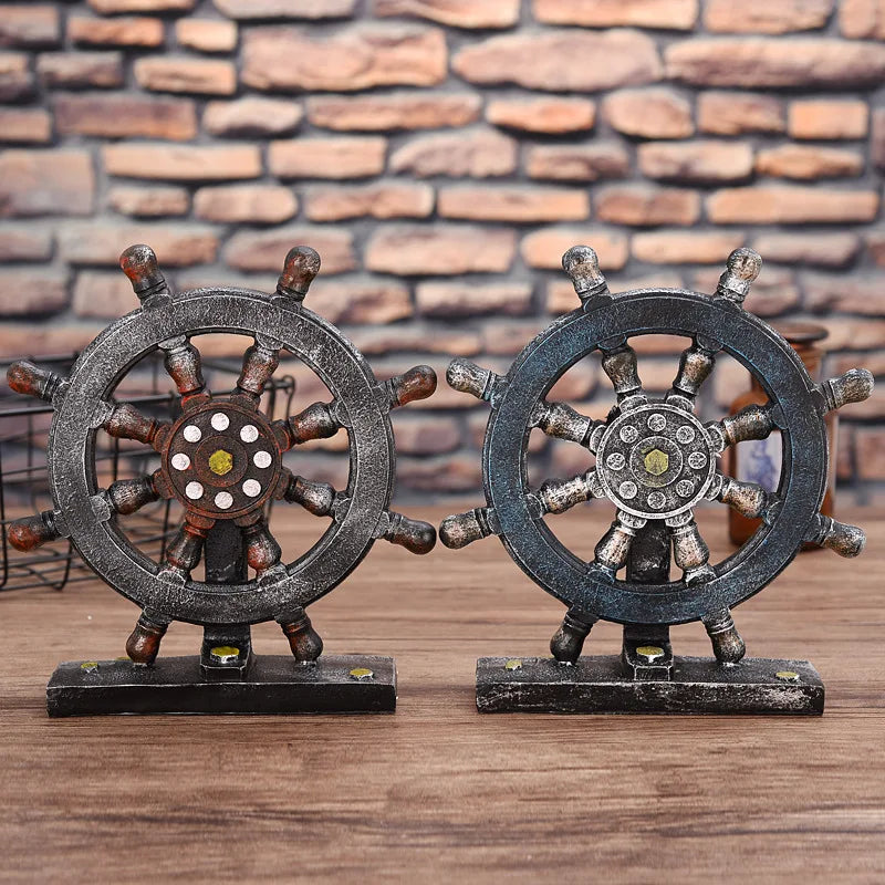 Retro Rudder Compass  Decoration