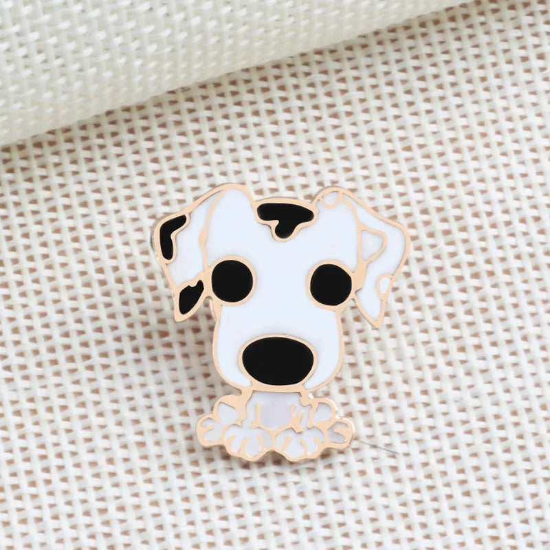 Fashion Couple Cat Dog Animal Cartoon Brooch Cute Cat Head Fish Bone Metal Enamel Pins Brooches Jewelry Backpack Hat Badge Gift