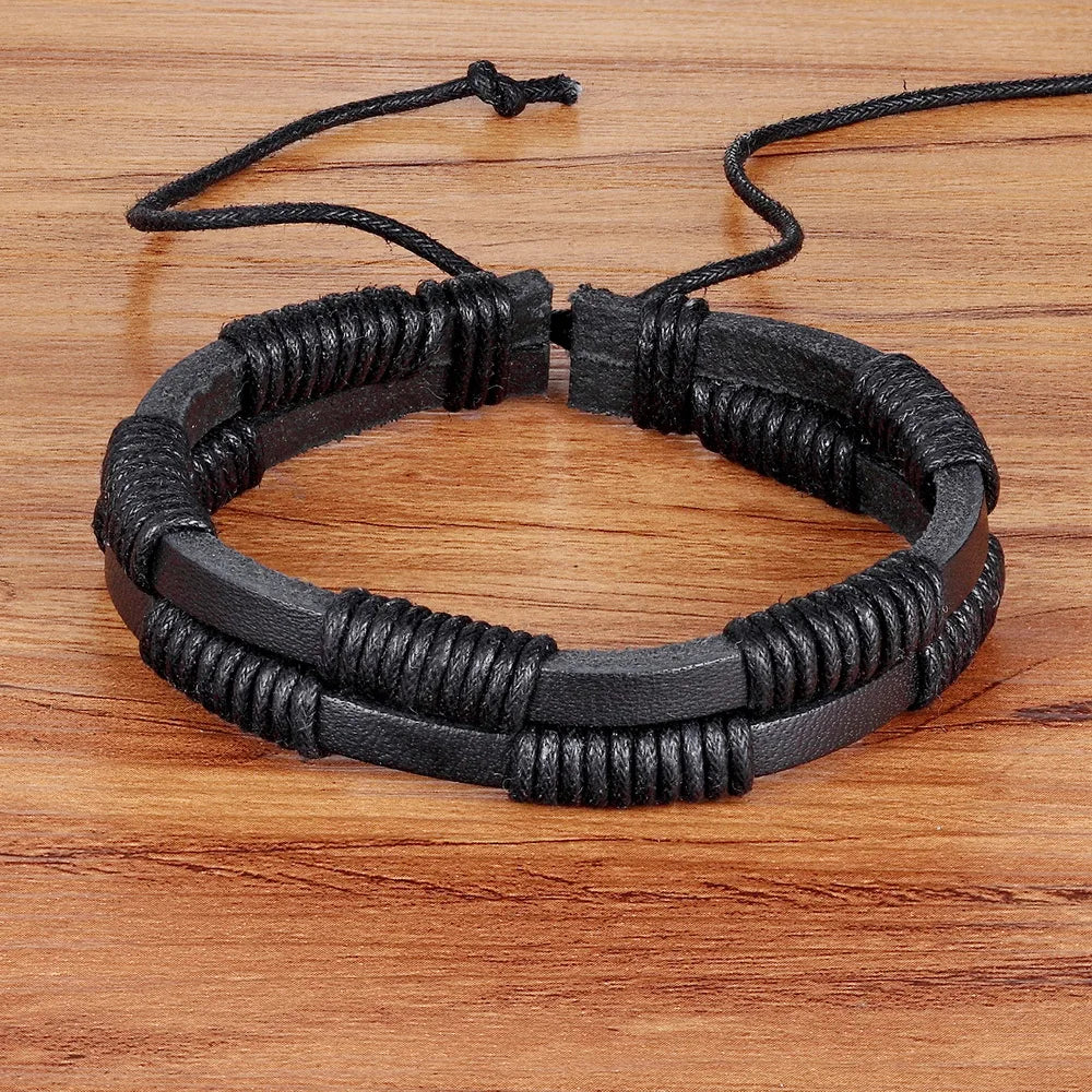 Bracelets pour hommes TYO New Fashion Anchor en cuir, bracelets joncs populaires à faire soi-même, bracelets à breloques tissés à la main, Pulseras !