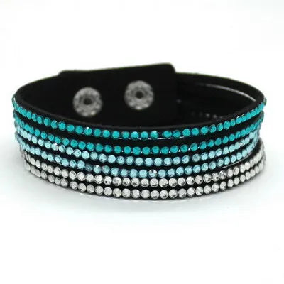 TYO Popular Purple Leather Bracelet Woman Good Fashion Jewelry Accessories Classic Bangles Birthday Gift Wholesale Dropshipping