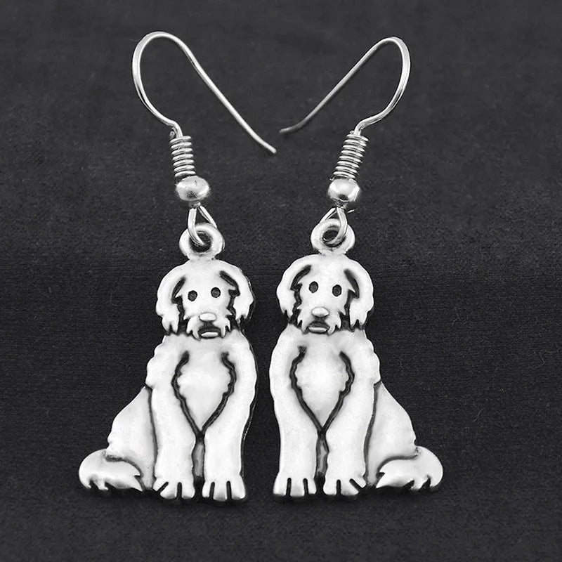 Vintage 3D Labradoodle Earring Dog Charms Earrings For Women Best Gifts Brincos Boho Earings Fashion Jewelry Pendientes Mujer