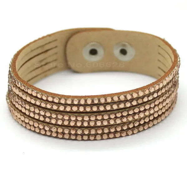 TYO Popular Purple Leather Bracelet Woman Good Fashion Jewelry Accessories Classic Bangles Birthday Gift Wholesale Dropshipping