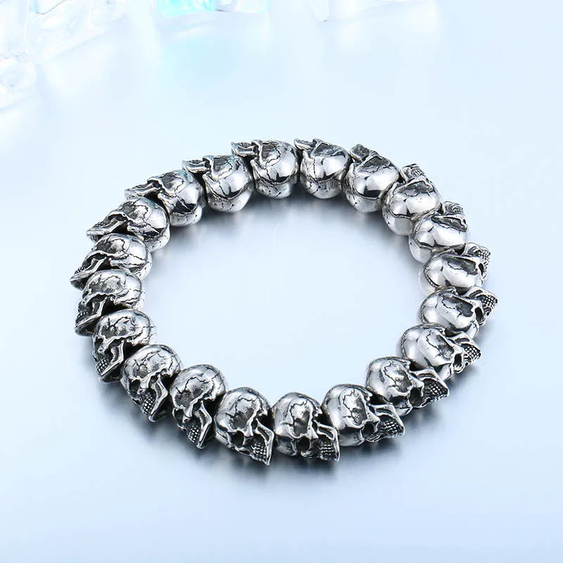 Beier 316L Stainless Steel bracelet new design punk skull men Bracelet Vintage Cool  Jewelry LLBC8-027