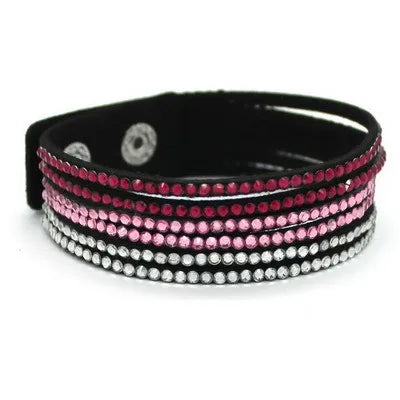 TYO Popular Purple Leather Bracelet Woman Good Fashion Jewelry Accessories Classic Bangles Birthday Gift Wholesale Dropshipping