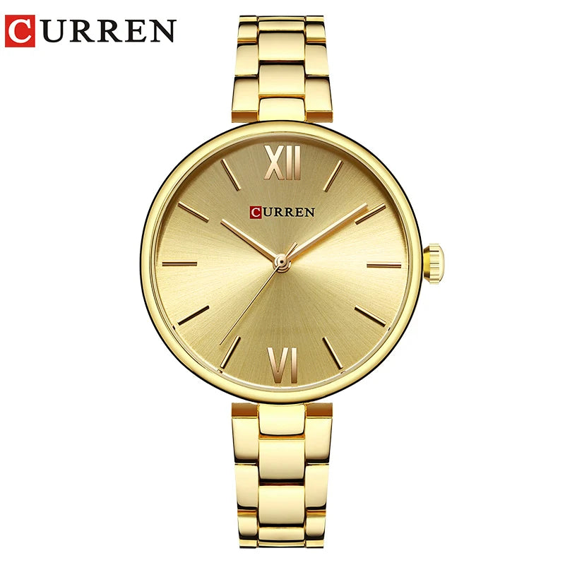 CURREN Women Watch Fashion Luxury Watch Reloj Mujer Stainless Steel  Female Clock Quartz Bracelet Wrist Watch Clock Gift