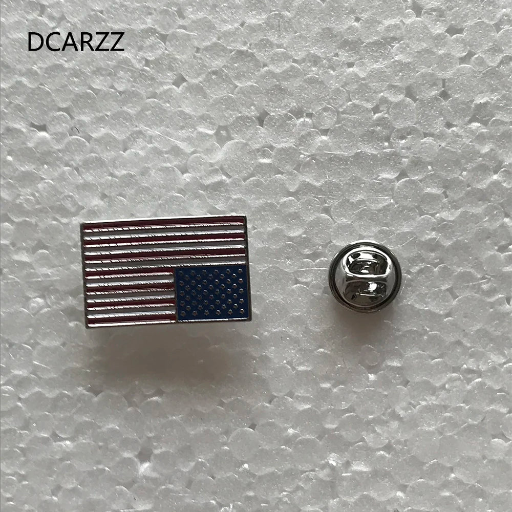 DCARZZ USA Flag Badge Brooches Lapel Pin Country Badges Enamel PinsFashion Jewelry Brooches for Women Cute Gift - Madeinsea©