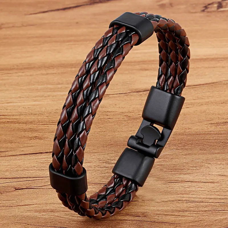 TYO Stainless Steel Men Women Spain Germany France Italy Argentina National Flag PU Leather Bracelets Handmade Jewelry