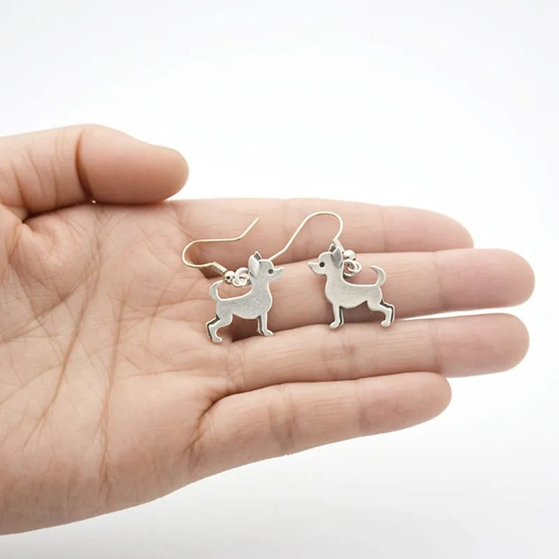 New Vintage Hippie Tiny Chihuahua Drop Earring Boho Dog Big Earrings For Women Brinco Earings Fashion Jewelry Pendientes Mujer
