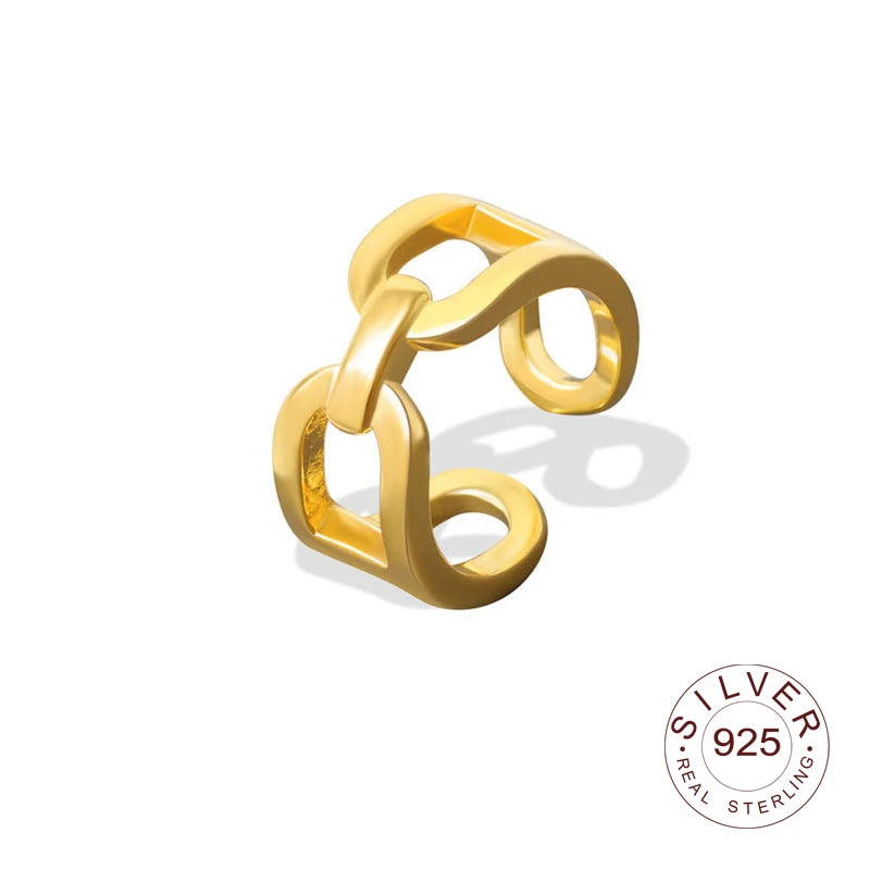 Bague en argent sterling 925, nouvelle bague simple en forme d'œil de fleur, couleur or, style rétro, effet vieilli, faite à la main, bijoux fins et tendance