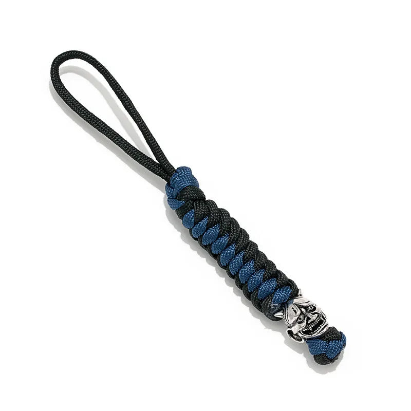 Vikings KeyChain For Car Hand Woven Survival Paracord Rope Ward off evil Key Rings For Men Gift Detachable Metal Punk Key Chains