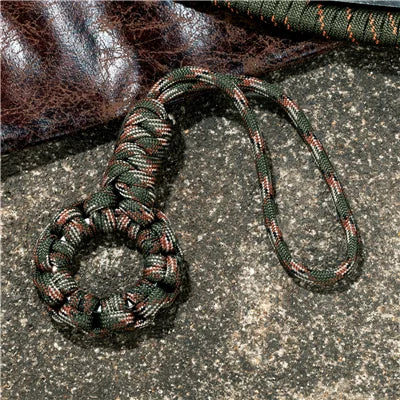 Handmade Multifunction 7-core Umbrella Rope Weaving Keychain Lanyard paracord Rope Knitting  Anti-lost ring buckle Car Keyring