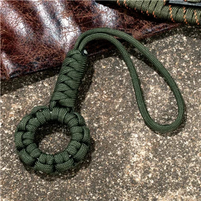 Handmade Multifunction 7-core Umbrella Rope Weaving Keychain Lanyard paracord Rope Knitting  Anti-lost ring buckle Car Keyring
