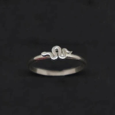 MKENDN Ring-Set mit Tierfußabdruck, Schlangenpaar, für Damen und Herren, Wolf, Fuchs, Geweih, Vogel, silberfarbener Ring, Geschenk für Taufe oder Ostern