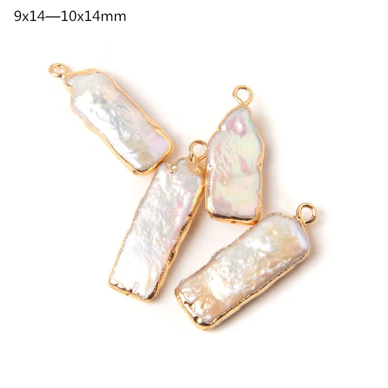 Hot Sale Irregular Shape Natural Pearls Pendant Freshwater Pearl Charms For Fine Jewelry Making Bracelet  DIY Necklaces 2pcs/lot