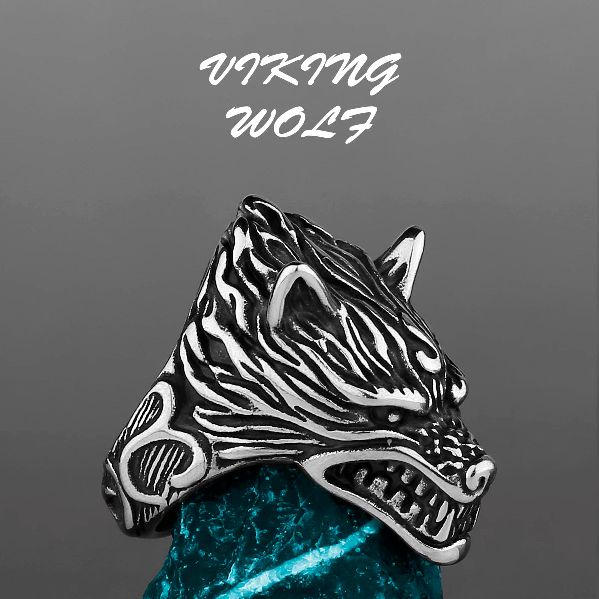 Nordic Viking Stainless Steel Ring Anchor Compass Tree of Life Rune Amulet Wolf Men Women Finger Jewelry Biker Party Club Gift