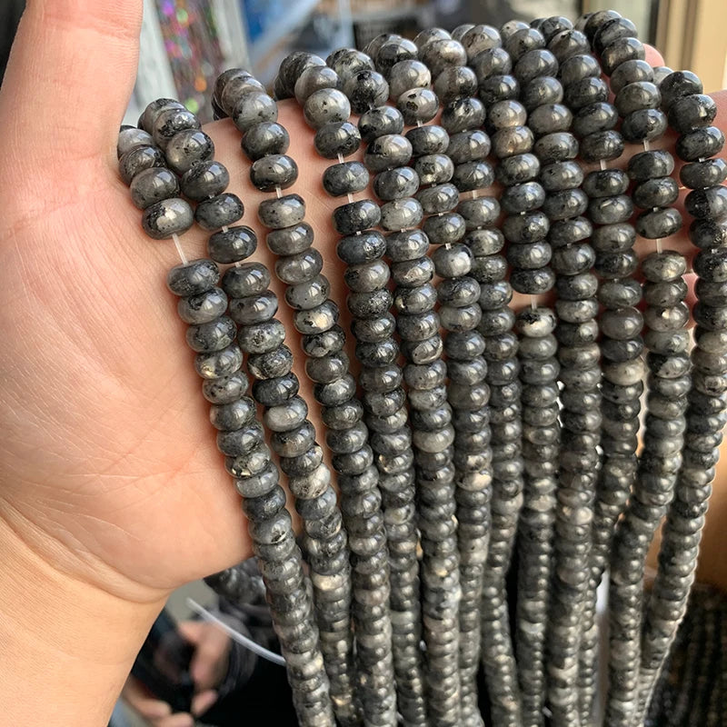 4X6MM/5X8MM Natural Stone Abacus Beads Rondelle Shape Lapis  Jaspers Jades Amazonite Bead For Jewelry Making Bracelet DIY 15.5"