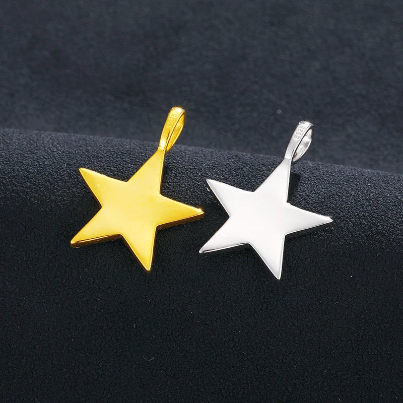 Top Quality Unisex Moissanite Star Pendant Necklace 925 Fashion For Women Hip Hop Jewelry