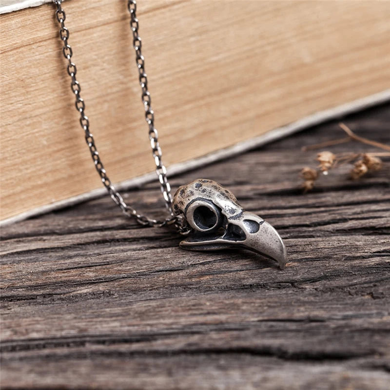 MKENDN S925 Sterling Silver Creative Retro Oxidized Black Eagle Crocodile Cheetah Rhino Skull Pendant Necklace Desert Jewelry