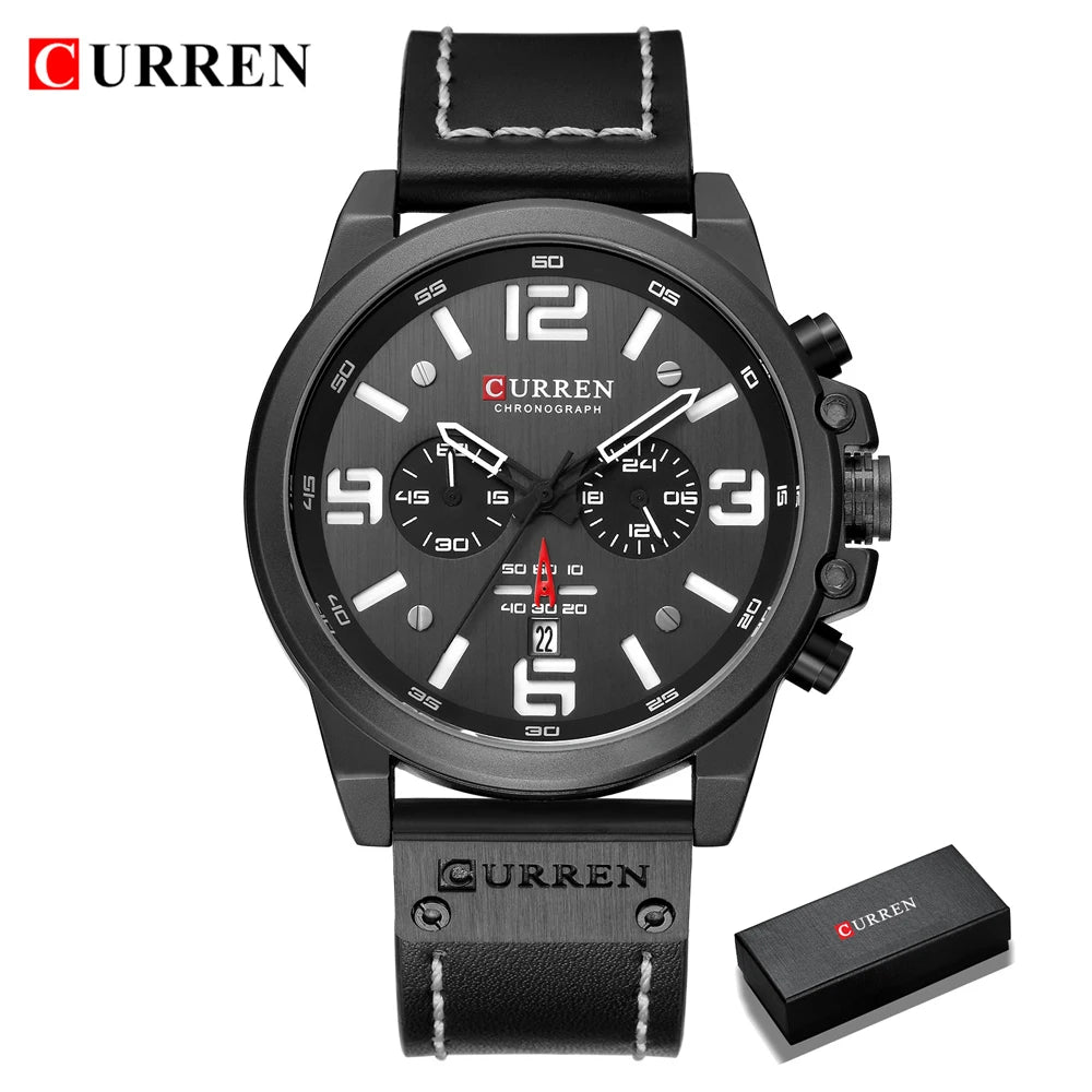 Top Brand Luxury CURREN 2018 Fashion Leather Strap Quartz Men Watches Casual Date Business Male Wristwatches Montre Homme