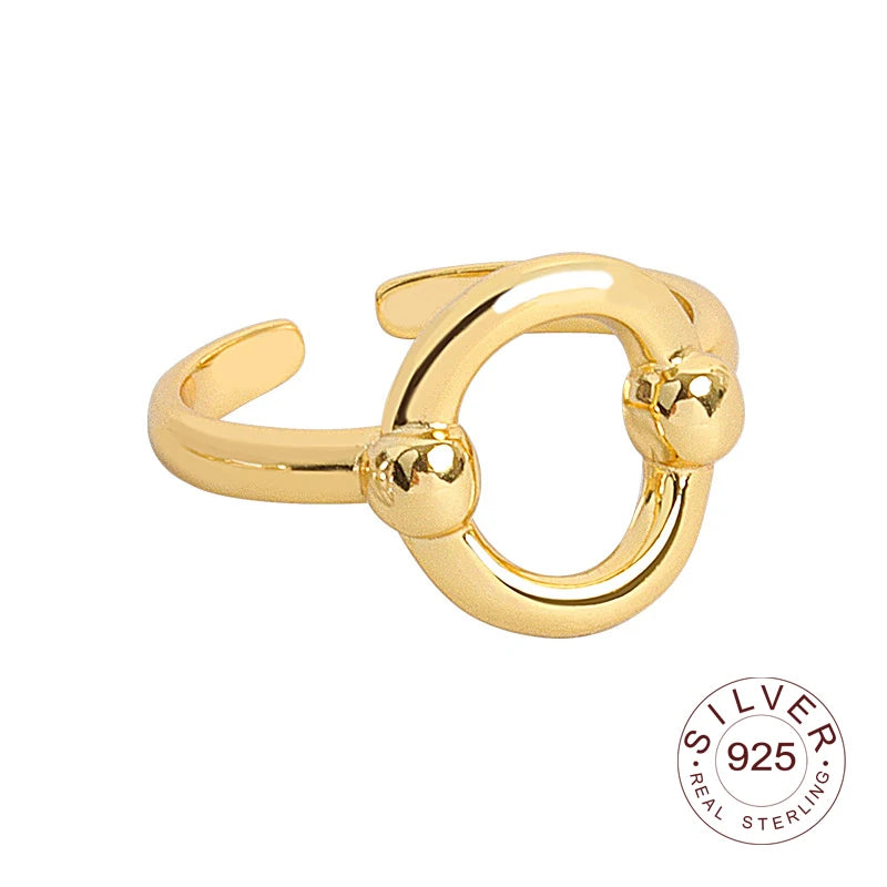 Bague en argent sterling 925, nouvelle bague simple en forme d'œil de fleur, couleur or, style rétro, effet vieilli, faite à la main, bijoux fins et tendance