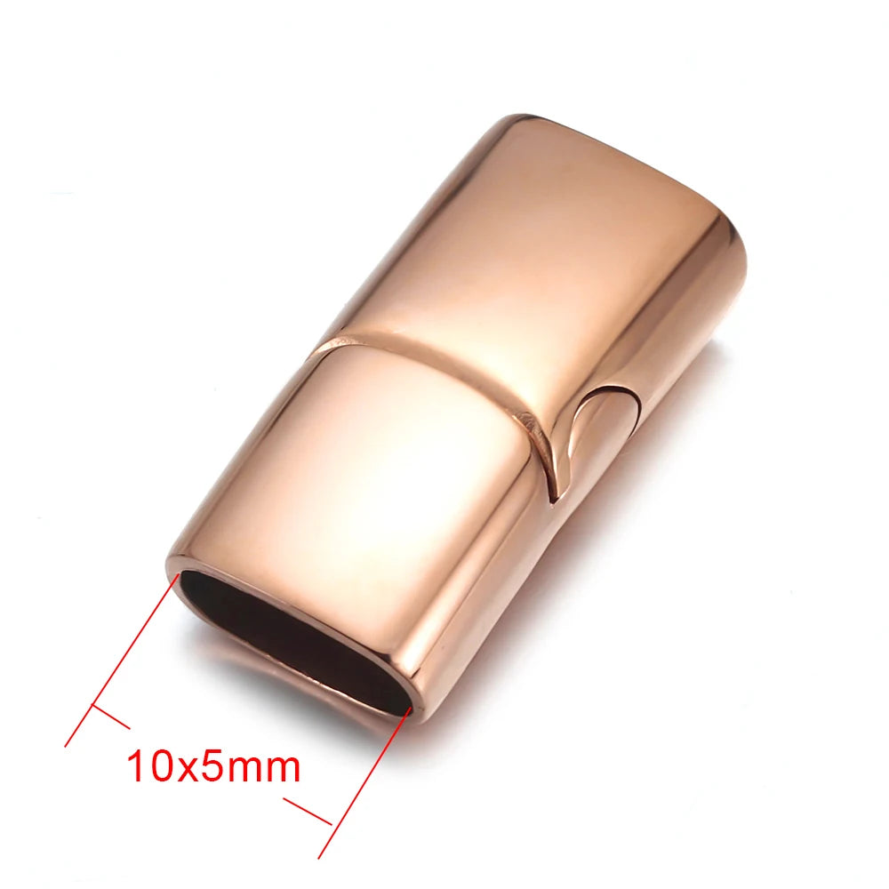 Stainless Steel Magnetic Clasp 12*6mm Hole Bracelet Magnet Clasp DIY Accessories Leather Jewelry Making Finding Supplies