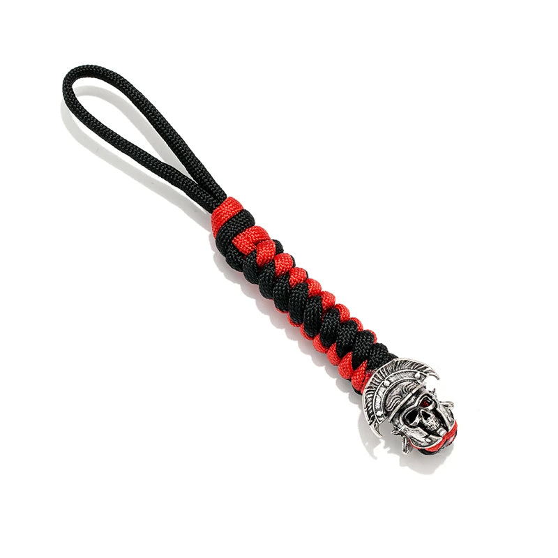 Vikings KeyChain For Car Hand Woven Survival Paracord Rope Ward off evil Key Rings For Men Gift Detachable Metal Punk Key Chains