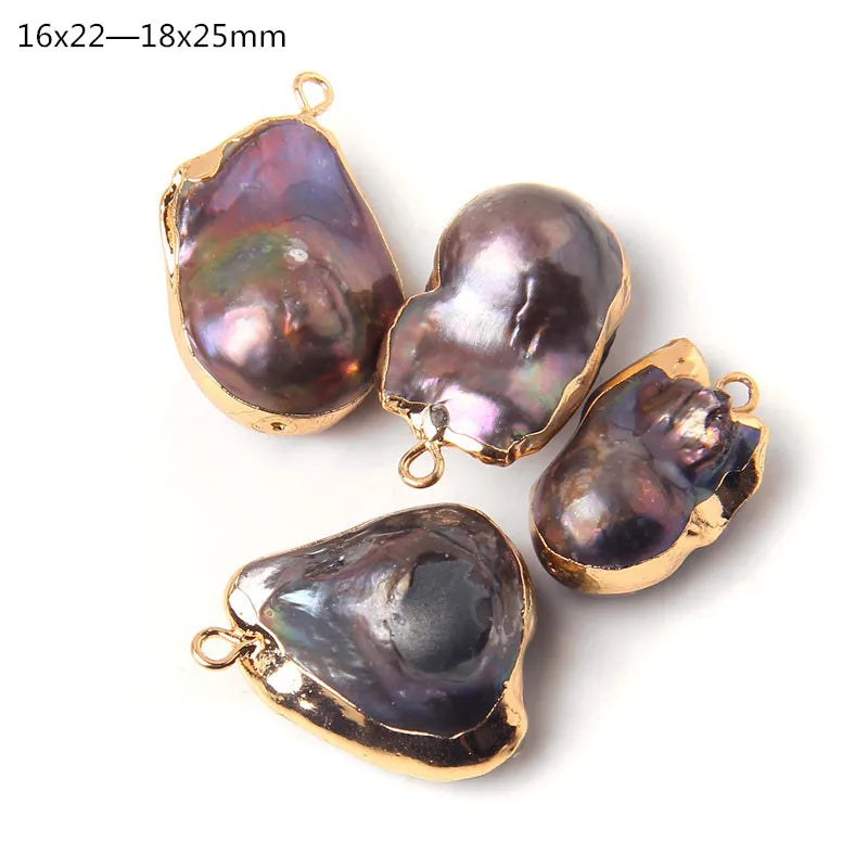 Hot Sale Irregular Shape Natural Pearls Pendant Freshwater Pearl Charms For Fine Jewelry Making Bracelet  DIY Necklaces 2pcs/lot