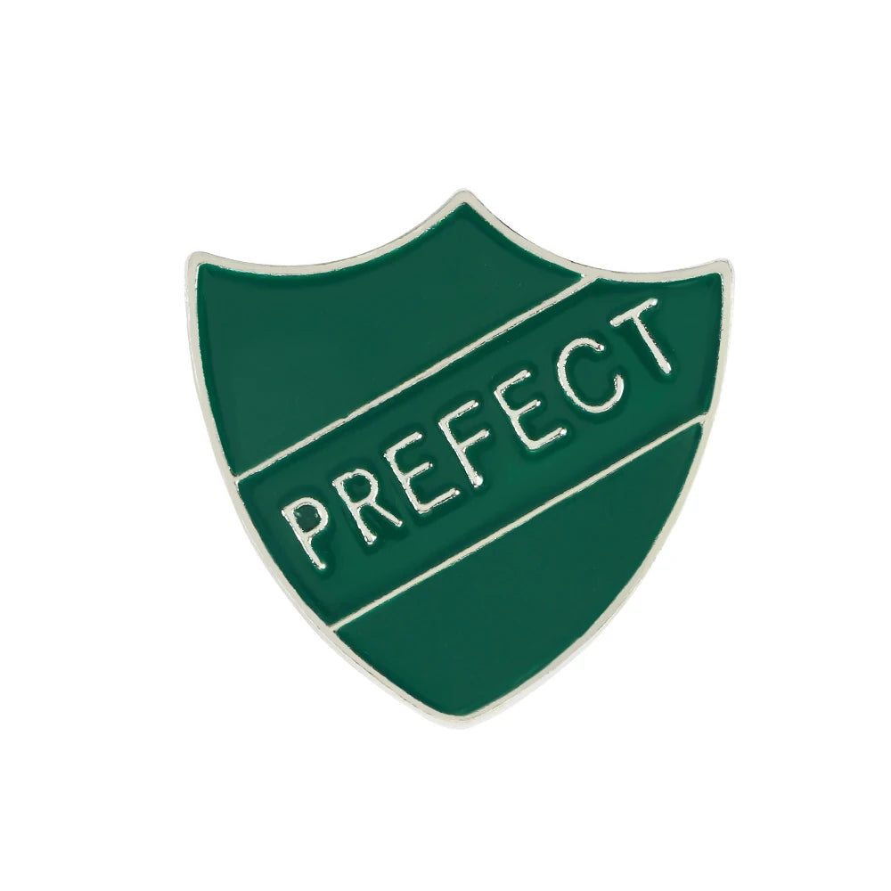 4 Colors Fashion Brooch Prefect Shield Badge Metal Enamel Pins Backpacks Accessories Bag Clothes Brooches Jewelry for Friends