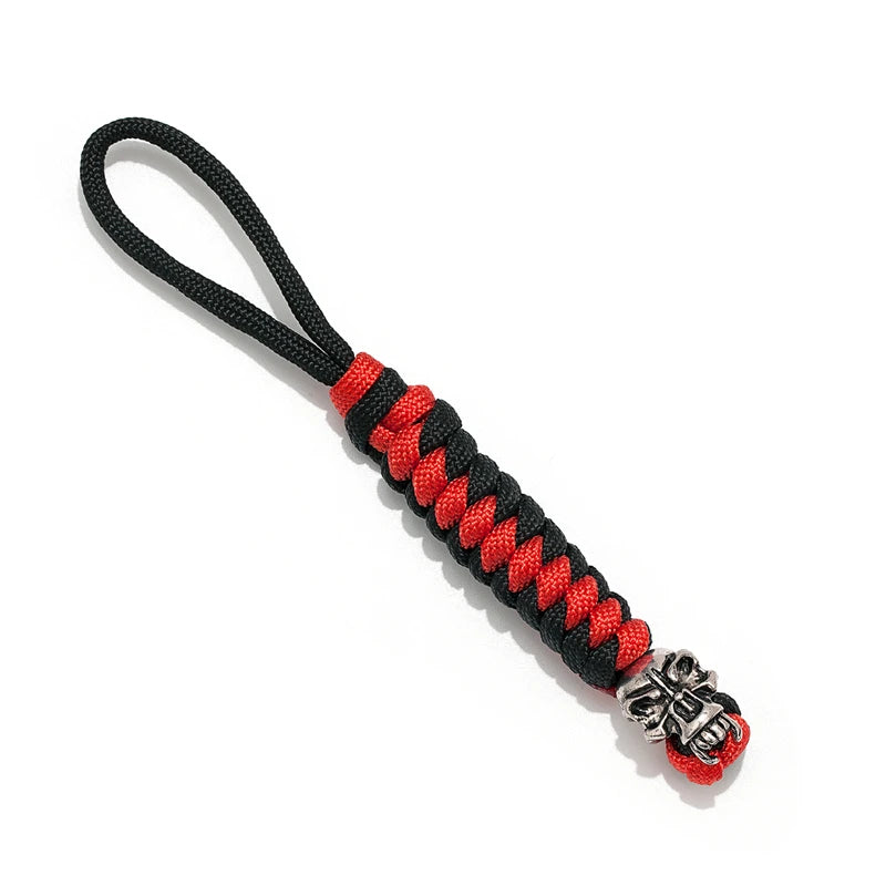 Vikings KeyChain For Car Hand Woven Survival Paracord Rope Ward off evil Key Rings For Men Gift Detachable Metal Punk Key Chains