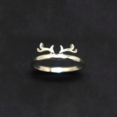 MKENDN Ring-Set mit Tierfußabdruck, Schlangenpaar, für Damen und Herren, Wolf, Fuchs, Geweih, Vogel, silberfarbener Ring, Geschenk für Taufe oder Ostern