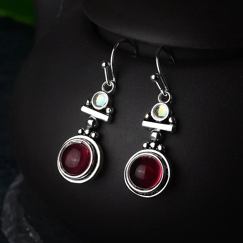 925 Sterling Silver Drop Earrings For Charm Women With Oval Rainbow Mystic Topaz Wedding Engagement wholesale Gift